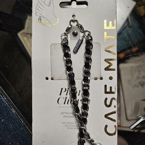Case-Mate Black and Silver Phone Chain